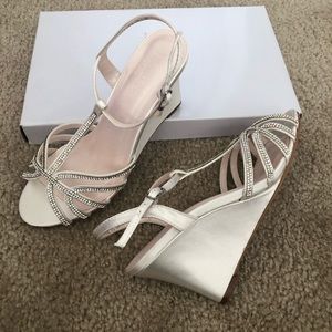 White wedge shoes